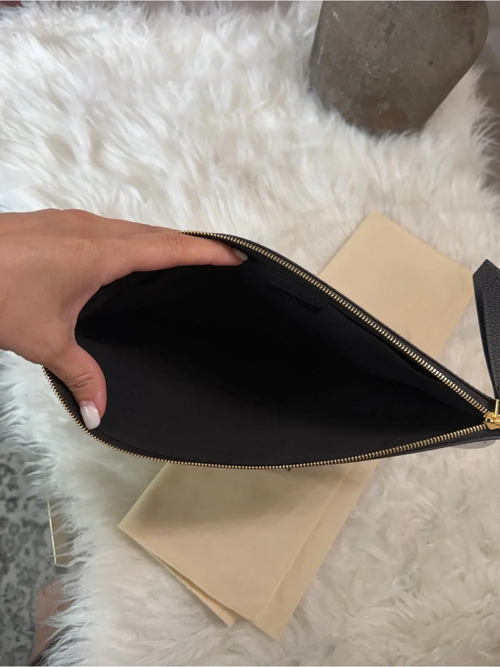 Louis Vuitton Monogram Zip Daily Pouch in Black Trim
